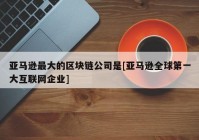 亚马逊最大的区块链公司是[亚马逊全球第一大互联网企业]