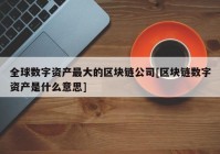 全球数字资产最大的区块链公司[区块链数字资产是什么意思]