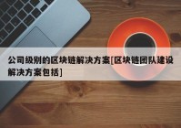 公司级别的区块链解决方案[区块链团队建设解决方案包括]